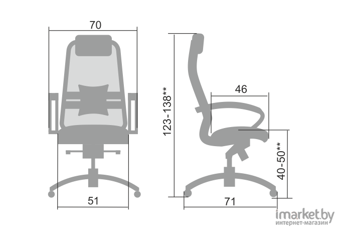 Офисное кресло Metta Samurai SL-1.04 коричневый