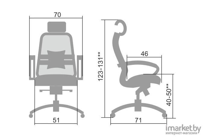 Офисное кресло Metta Samurai SL-2.04 бежевый