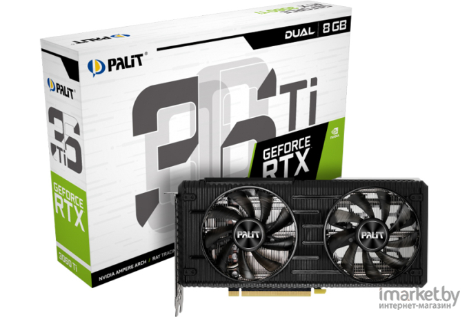 Видеокарта Palit NVIDIA GeForce RTX 3060Ti DUAL [NE6306T019P2-190AD]