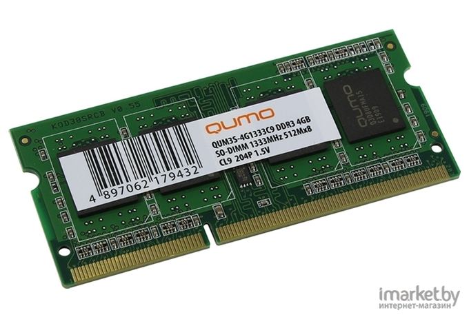 Оперативная память QUMO DDR3 SODIMM 8GB [QUM3S-8G1600C11R]