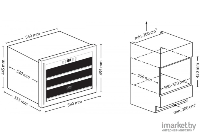 Винный шкаф CASO WineSafe 18 ЕВ Inox