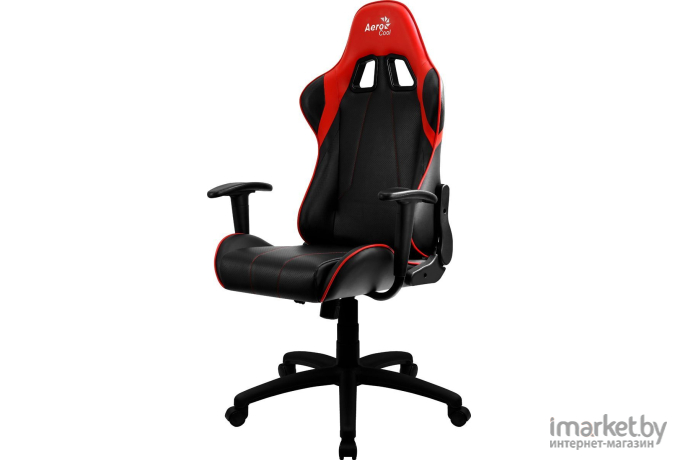 Офисное кресло AeroCool AC100 AIR черный/красный