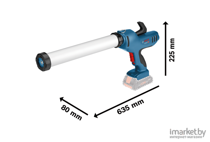 Пистолет для герметика Bosch GCG 18V-600 без АКБ и ЗУ [0.601.9C4.001]
