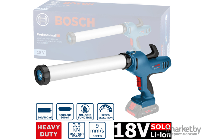 Пистолет для герметика Bosch GCG 18V-600 без АКБ и ЗУ [0.601.9C4.001]