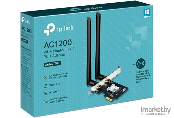 Сетевой адаптер TP-Link WiFi + Bluetooth Archer T5E [ARCHER T5E]