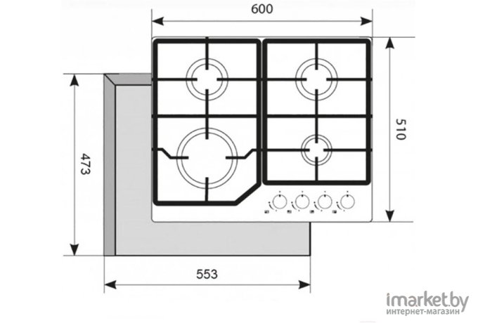 Варочная панель Akpo PGA 604 LXE-4