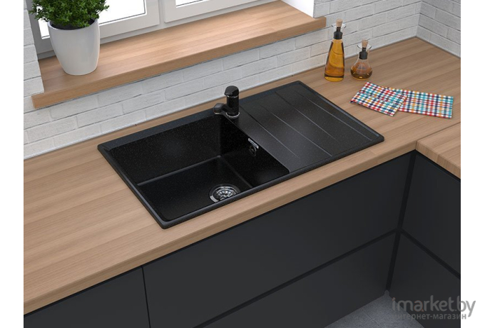 Кухонная мойка GranFest GF-LV-860L серый