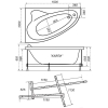 Ванна Triton Кайли 150x100 L с каркасом, экраном и сифоном