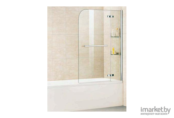 Стеклянная шторка для ванной WeltWasser WW100 100D2AK-100