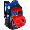 Школьный рюкзак Grizzly RB-154-2 черный/синий