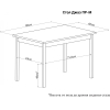Стол обеденный Домотека Джаз ПР-М 60x88-125 орех темный/венге/04