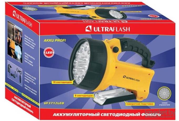 Фонарь Ultraflash UF3712LED желтый/черный