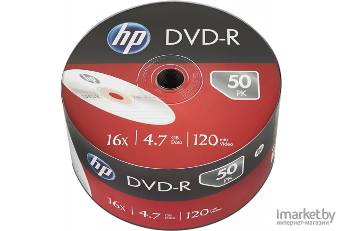 Оптический диск HP DVD-R 4.7Gb 16x Printable 50 шт [69302]