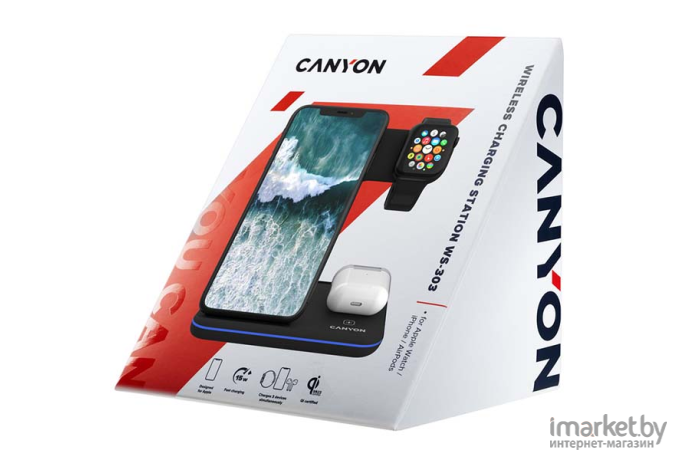 Беспроводное зарядное устройство Canyon WS-303 [CNS-WCS303B]