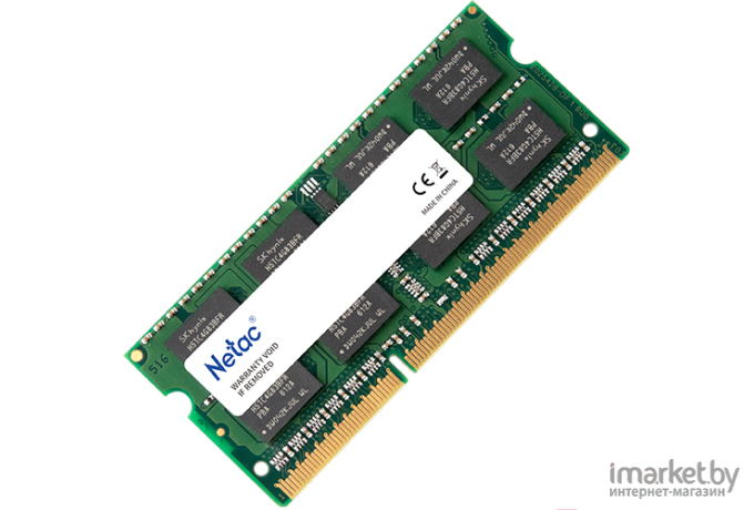 Оперативная память Netac SO-DIMM DDR III 8Gb PC-12800 1600Mhz Basic [NTBSD3N16SP-08]