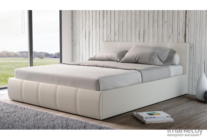 Кровать Sofos Верона тип A с ПМ 160x200 Teos Milk