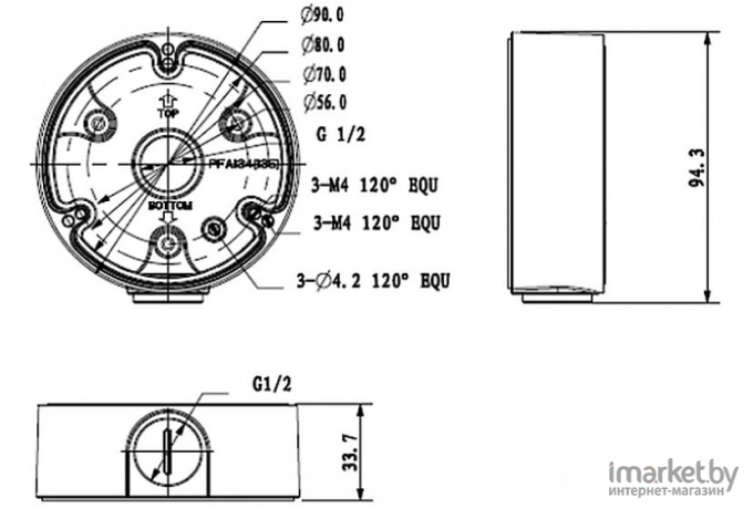 Монтажная коробка Dahua DH-PFA135-B