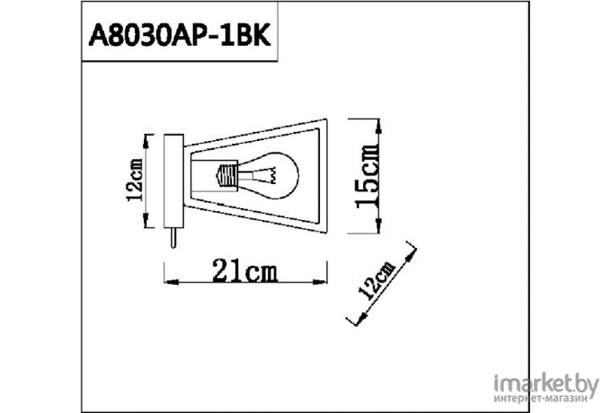 Бра Arte Lamp A8030AP-1BK