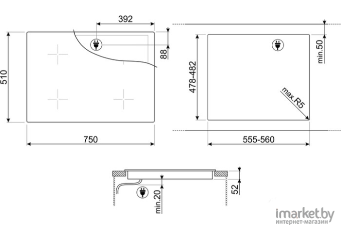 Варочная панель Smeg SI2741D