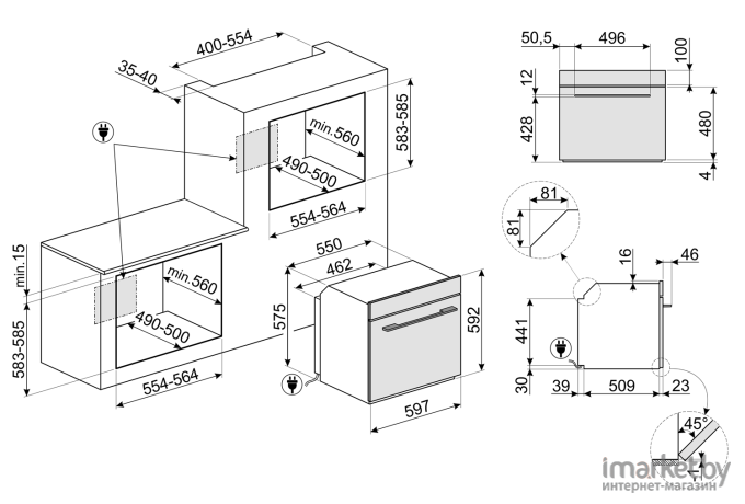 Духовой шкаф Smeg SF6100VN1