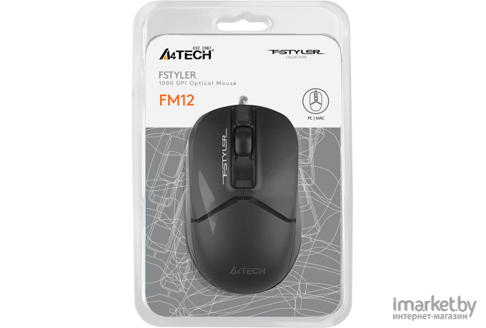 Мышь A4Tech Fstyler FM12 черный