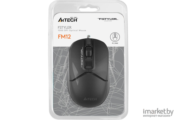 Мышь A4Tech Fstyler FM12S черный