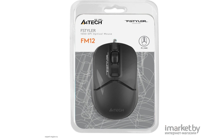 Мышь A4Tech Fstyler FM12S черный