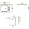 Кухонная мойка Ukinox CLL560.435 GT6K 2L с сифоном