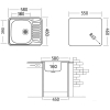Кухонная мойка Ukinox COL580.480 GT6K 1R с сифоном