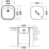 Кухонная мойка Ukinox Галант GAM465.488 GT6K 0C с сифоном