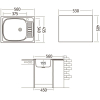 Кухонная мойка Ukinox Классика CLL560.435 GT6K 1R с сифоном