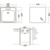 Кухонная мойка Ukinox Классика CLM480.480 T6K 0C с сифоном