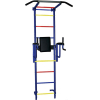 Спортивный комплекс Крепыш Плюс пристенный с брусьями с ПВХ покрытием синий