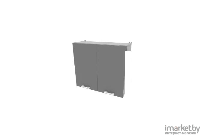 Кухонный шкаф Интерлиния Компо ВШ80-720-2дв серебристый