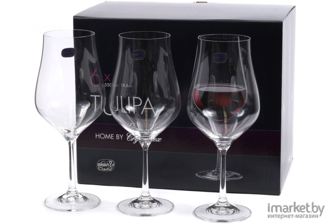 Набор бокалов для вина Bohemia Tulipa 40894/550