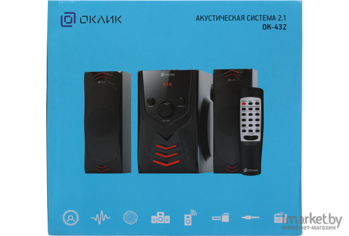 Мультимедиа акустика Oklick OK-432 черный