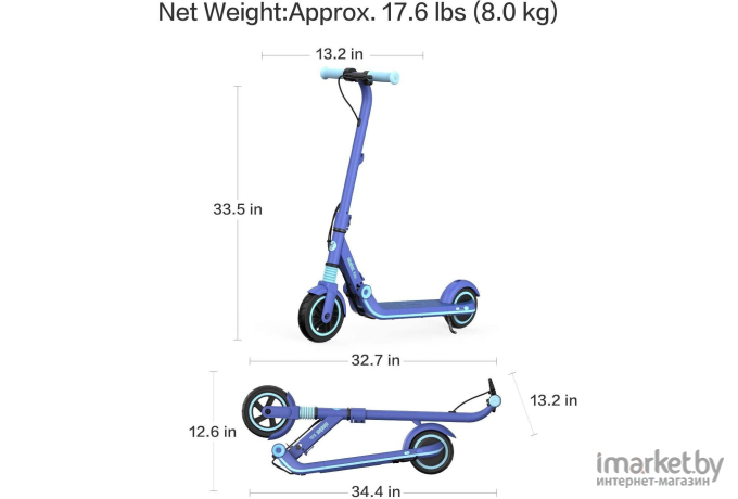 Электросамокат Ninebot eKickScooter Zing E8 синий