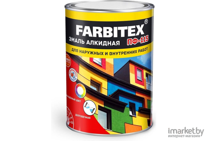 Эмаль Farbitex ПФ-115 5 кг (белый)