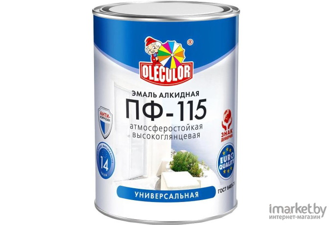 Эмаль Olecolor ПФ-115 20 кг (голубой)