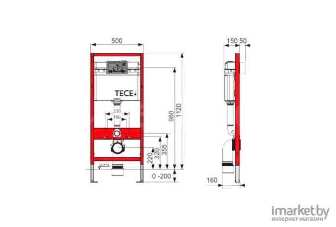 Инсталляция для унитаза Tece 9400407