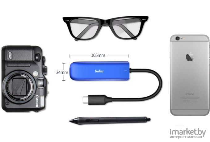 Внешний SSD Netac External ZX USB 3.2 [NT01ZX-001T-32BL]