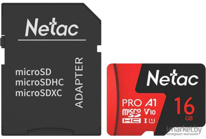 Карта памяти Netac MicroSD card P500 Extreme Pro 16GB [NT02P500PRO-016G-R]