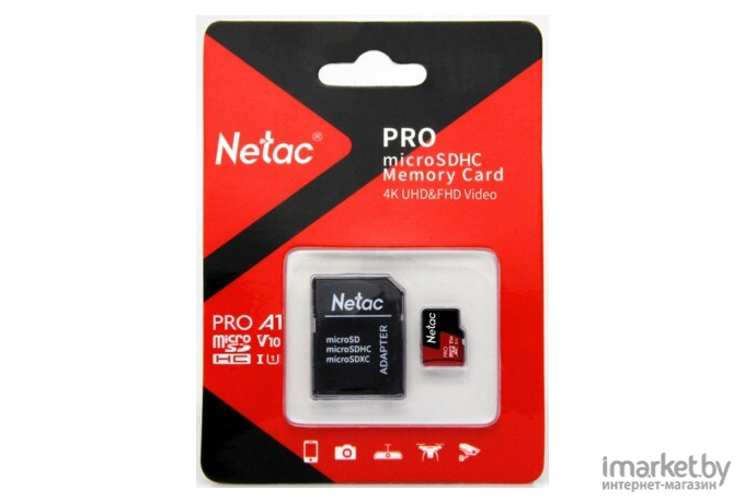 Карта памяти Netac MicroSD card P500 Extreme Pro 16GB [NT02P500PRO-016G-R]