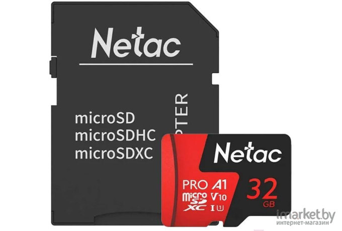 Карта памяти Netac MicroSD card P500 Extreme Pro 32GB [NT02P500PRO-032G-R]