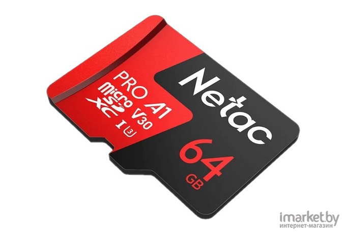 Карта памяти Netac MicroSD card P500 Extreme Pro 64GB [NT02P500PRO-064G-R]