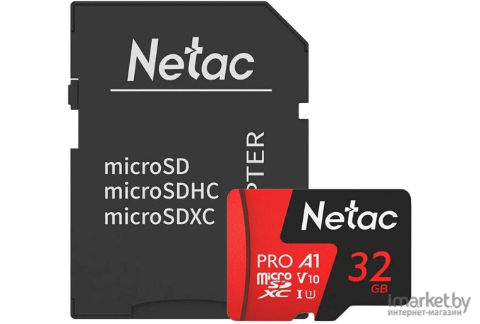 Карта памяти Netac MicroSD P500 Extreme Pro 32GB [NT02P500PRO-032G-S]