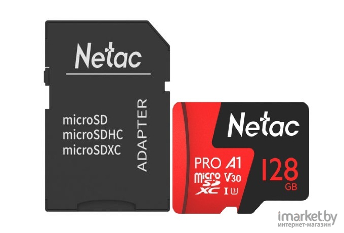 Карта памяти Netac MicroSD card P500 Extreme Pro 128GB [NT02P500PRO-128G-R]