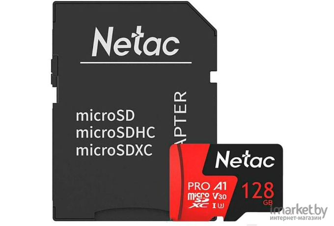 Карта памяти Netac MicroSD card P500 Extreme Pro 128GB [NT02P500PRO-128G-R]