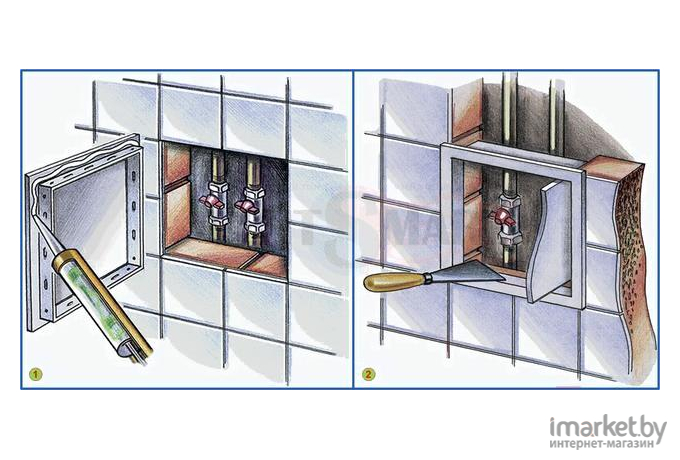 Ревизионный люк Vents Д пластиковая 250x250мм