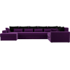 Диван Mebelico Мэдисон-П 93 правый микровельвет фиолетовый/черный/фиолетовый [28907]